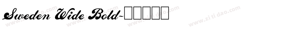 Sweden Wide Bold字体转换